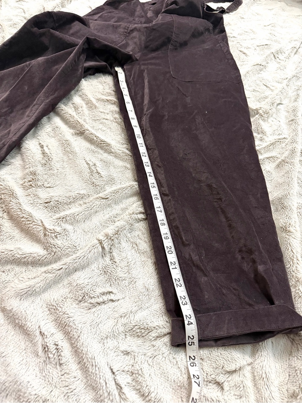aerie Dark Brown Corduroy Overalls - Picture 5 of 5